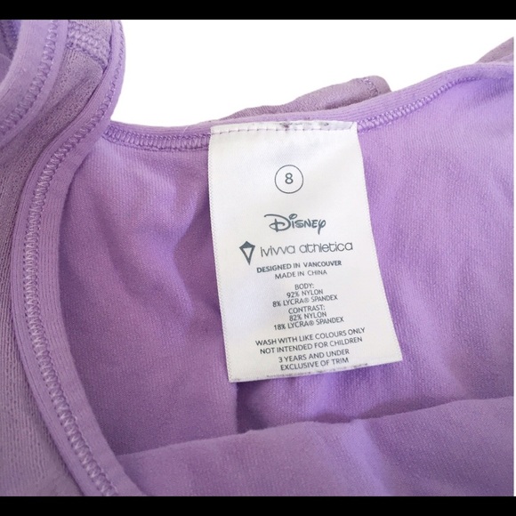 IVIVVA Disney Flutter Tiered Overlay Tank Lilac Purple Girl Age 8Y - Picture 6 of 12